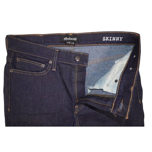 Madewell Men's Skinny Jeans 32x31 Dark Wash Denim Medium Stretch Classic Fit - Picture 13 of 15